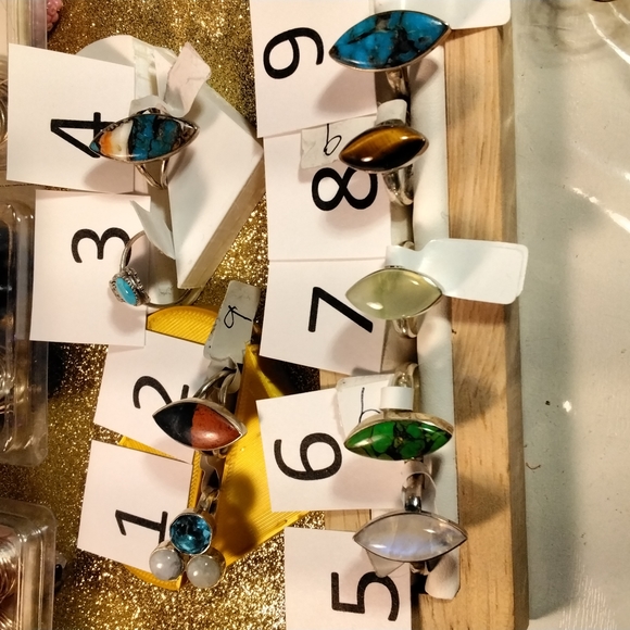 Jewelry - Sterling silver gemstone ring size 9